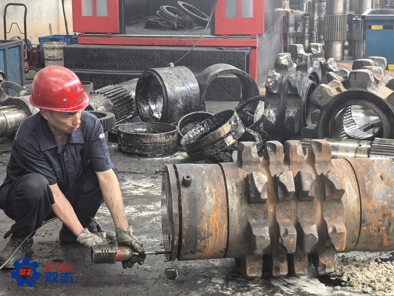 拆卸、定損——舊件鏈輪軸組到廠第一步！